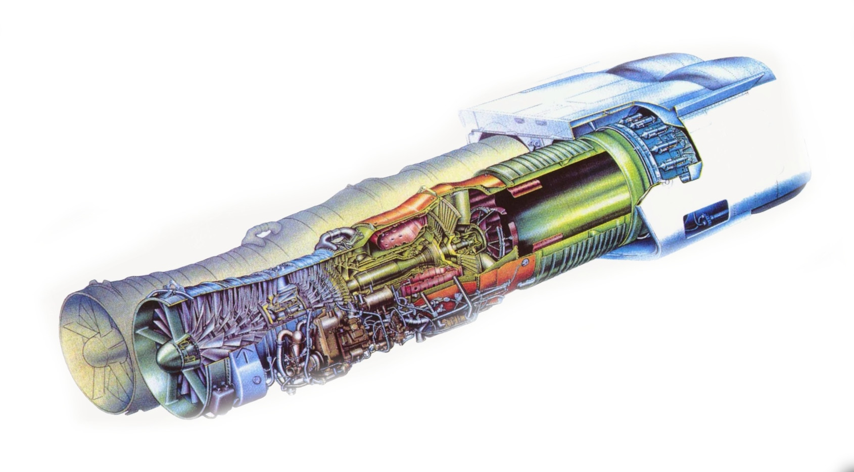 éclaté du moteur Rolls-Royce-Snecma